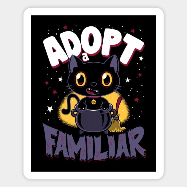 Adopt a Familiar - Creepy Cute Cartoon Witchcore - Kawaii Magnet by Nemons